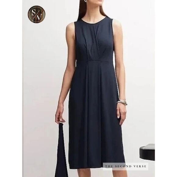 J Jill Dresses & Skirts - J. Jill Wherever Collection Sleeveless Navy Blue Dress Size Medium
